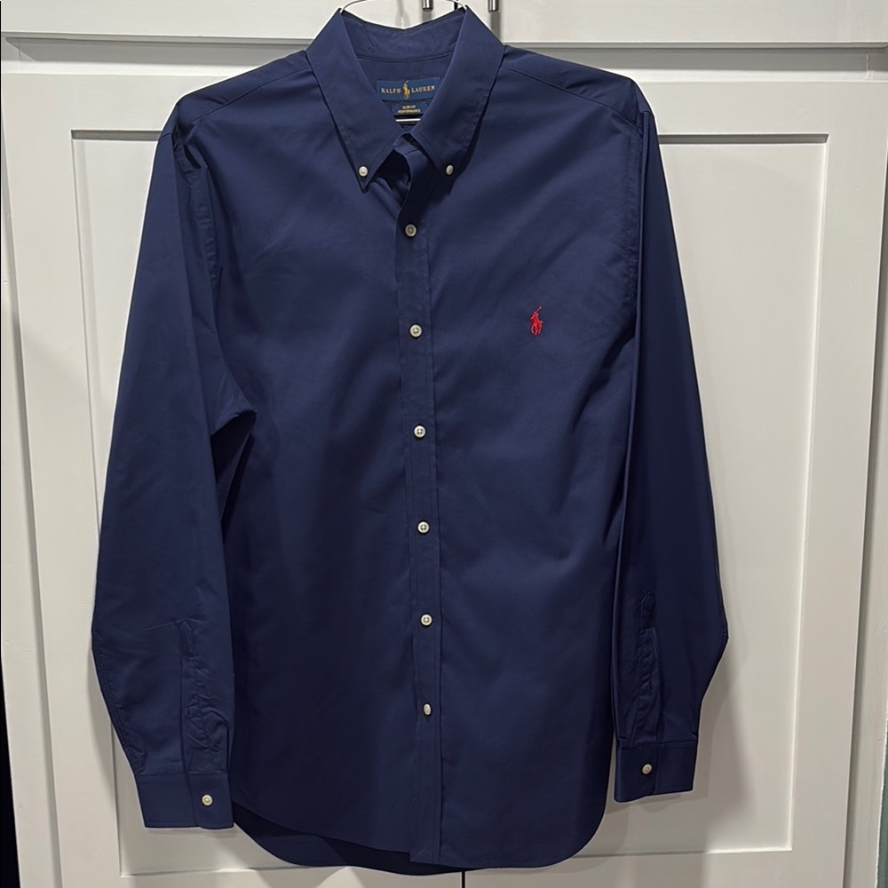 Polo by Ralph Lauren Men's Navy Blue Shirt